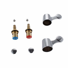 KES PCH200A3 Quarter Turn Tap Valves/Cartridges with METAL Lever Heads 1/2" for Kitchen Bathroom Faucet Bid Tap, Chrome