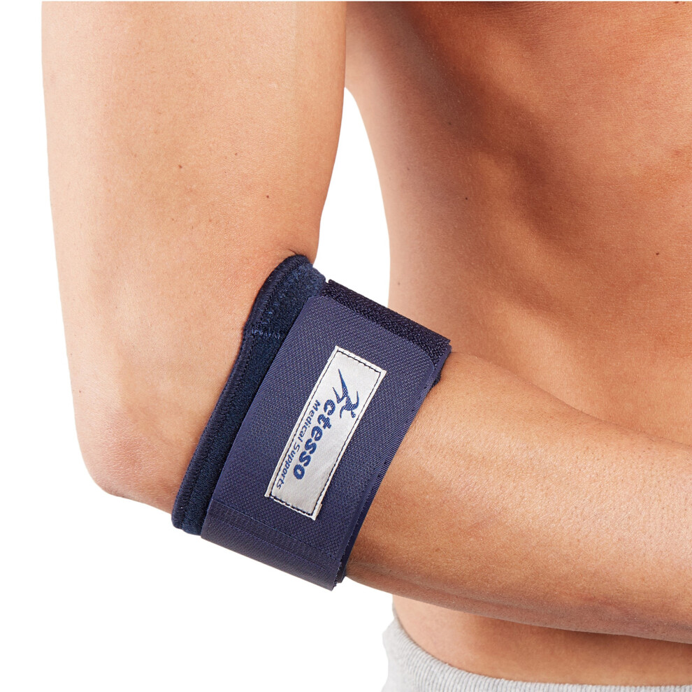 Actesso Tennis & Golfers Elbow Support - Epicondylitis Strap for Pain Relief (Blue) - Universal One-Size, Fits 24-37cm, Left/Right - E/BLST/U/ACT