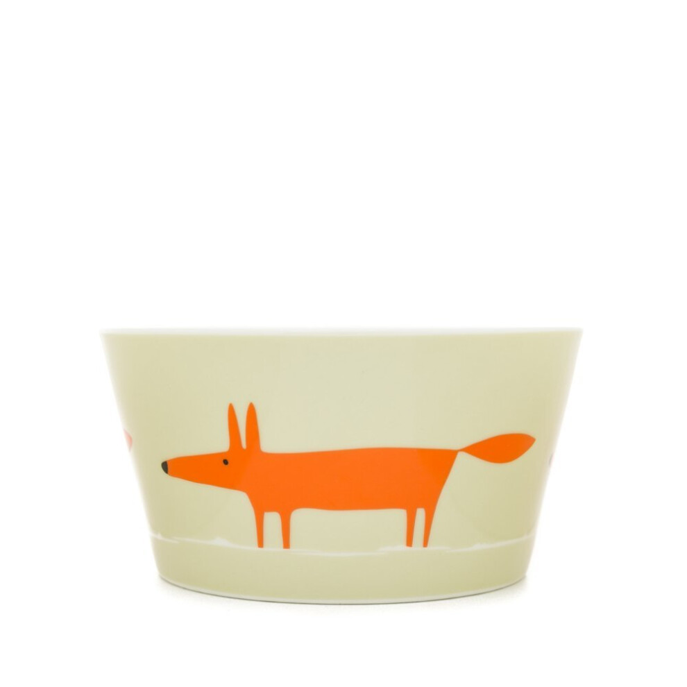 Scion Mr Fox Cereal Bowl, 0.36L - Orange/Neutral