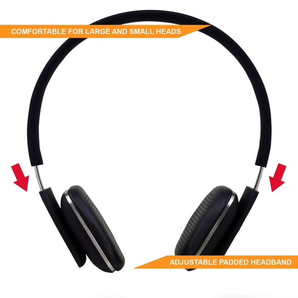 august-ep636-bluetooth-headphones---black---on-ear-wireless-headset-with-mic---bluetooth-v4-1