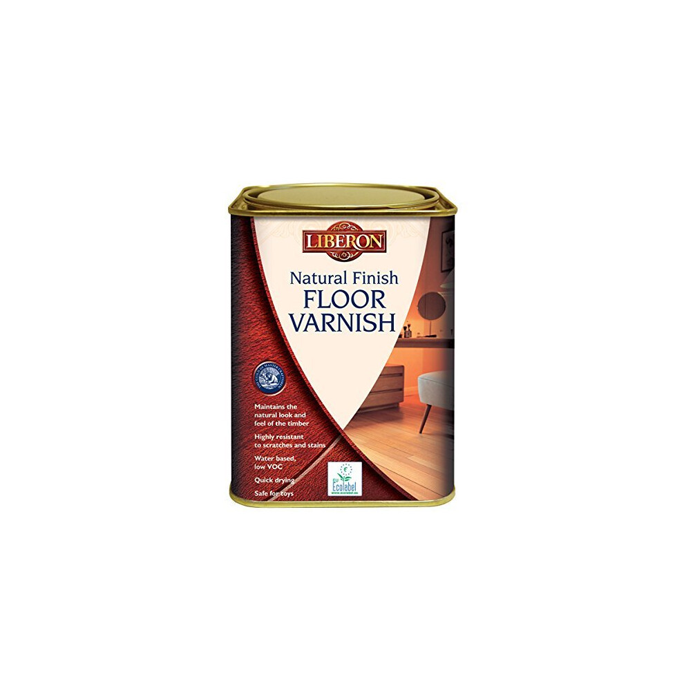 Liberon VWNCS1L 1 Litre Natural Finish Floor Satin Varnish - Clear