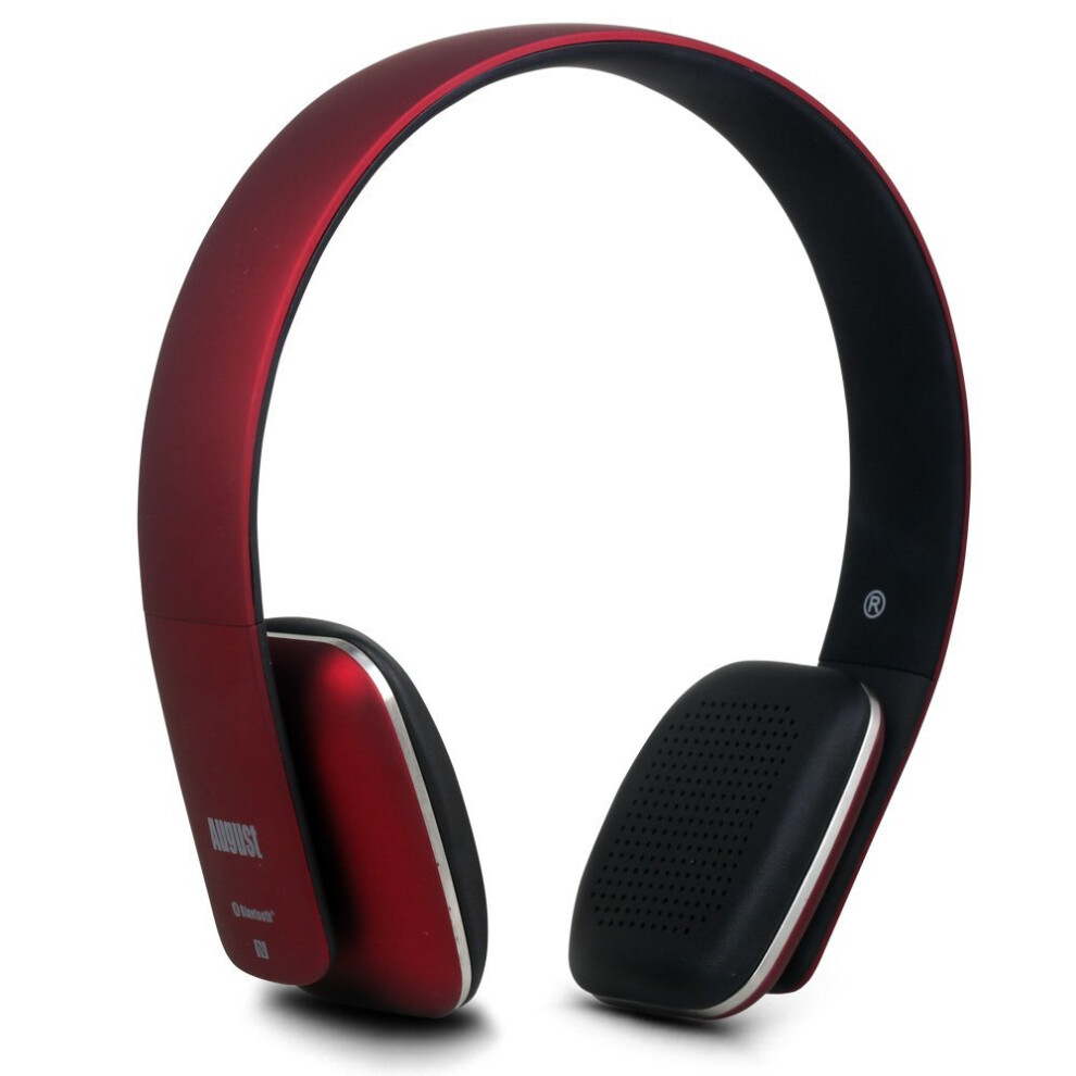 August Ep636 Bluetooth Headphones - On Ear Wireless Headset With Mic & Bluetooth V4.1 Red 5053047003294