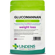 Lindens Glucomannan (Konjac Fibre) 500mg Capsules | 90 Pack | Weight loss aid, contributing towards the reduction of appetite that is Lindens #1...
