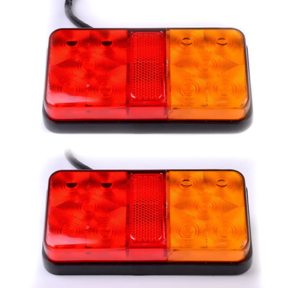 2 X 12V Led Rear Tail Stop Indicator Lamp Truck Trailer Lorry Van Caravan Light 887504172620
