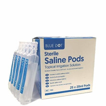 Sterile Saline Solution Eye Wound Eyewash Pods 25 x 20ml Boxed