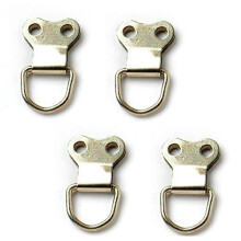 Bulk Hardware BH02741 Picture Frame Hanging D Ring - Large, Nickel Plated, Pack of 10