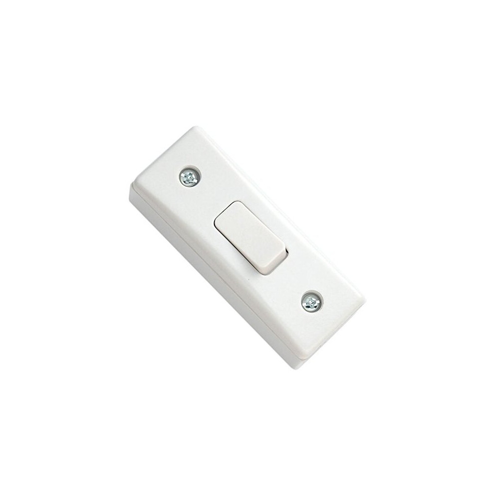 Bulk Hardware Bh02973 Architrave Switch And Pattress Box Single 1-Gang - White 5013249355317