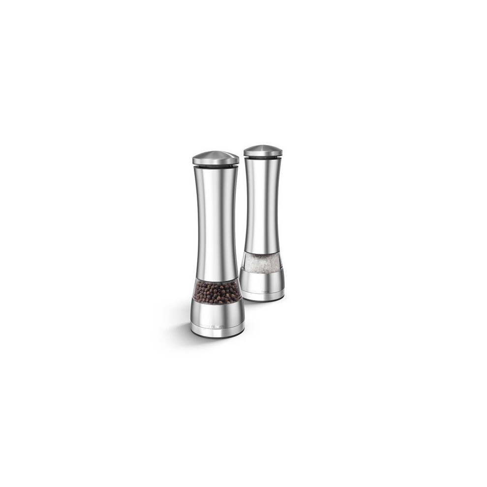 Morphy Richards 974224 Accents Electronic Salt and Pepper Mill Set, Stainless Steel, Silver