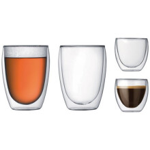 Bodum K4557-10 Double Wall Glasses - Transparent, Pack of 4