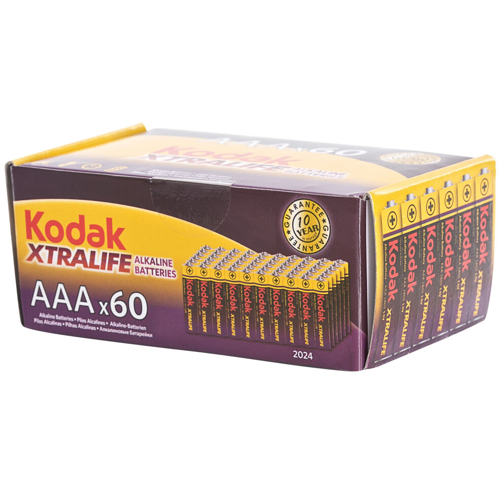 Kodak AAA Xtralife Alkaline Battery (Pack of 60)