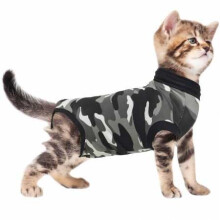 Suitical Recovery Suit Cat, XX Small, Black Camouflage