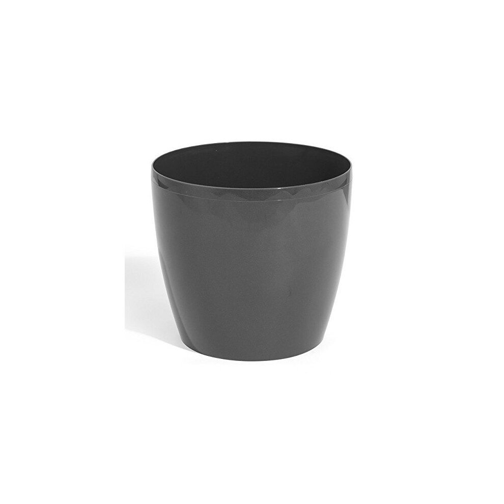 Prosper Plast Graphite 2XL size COUBI ROUND plastic planter pot, 19 litre, 7 colours