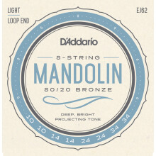 D'Addario EJ62 80/20 Cordes de mandoline Bronze Light 10-34