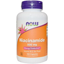 NOW Foods, Niacinamid, 500 mg, 100 vegetarische Kapseln