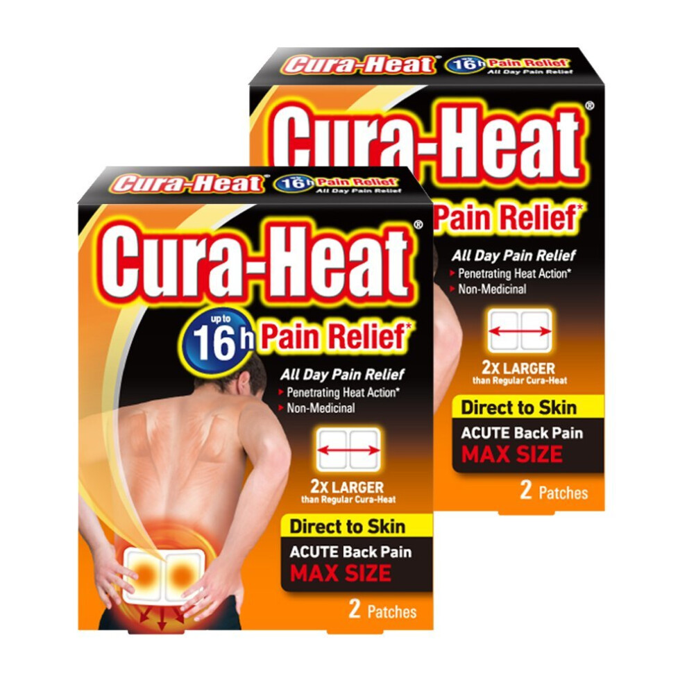 Cura-Heat Cura Heat Max Direct To Skin (2 Patches X 2 Packs)