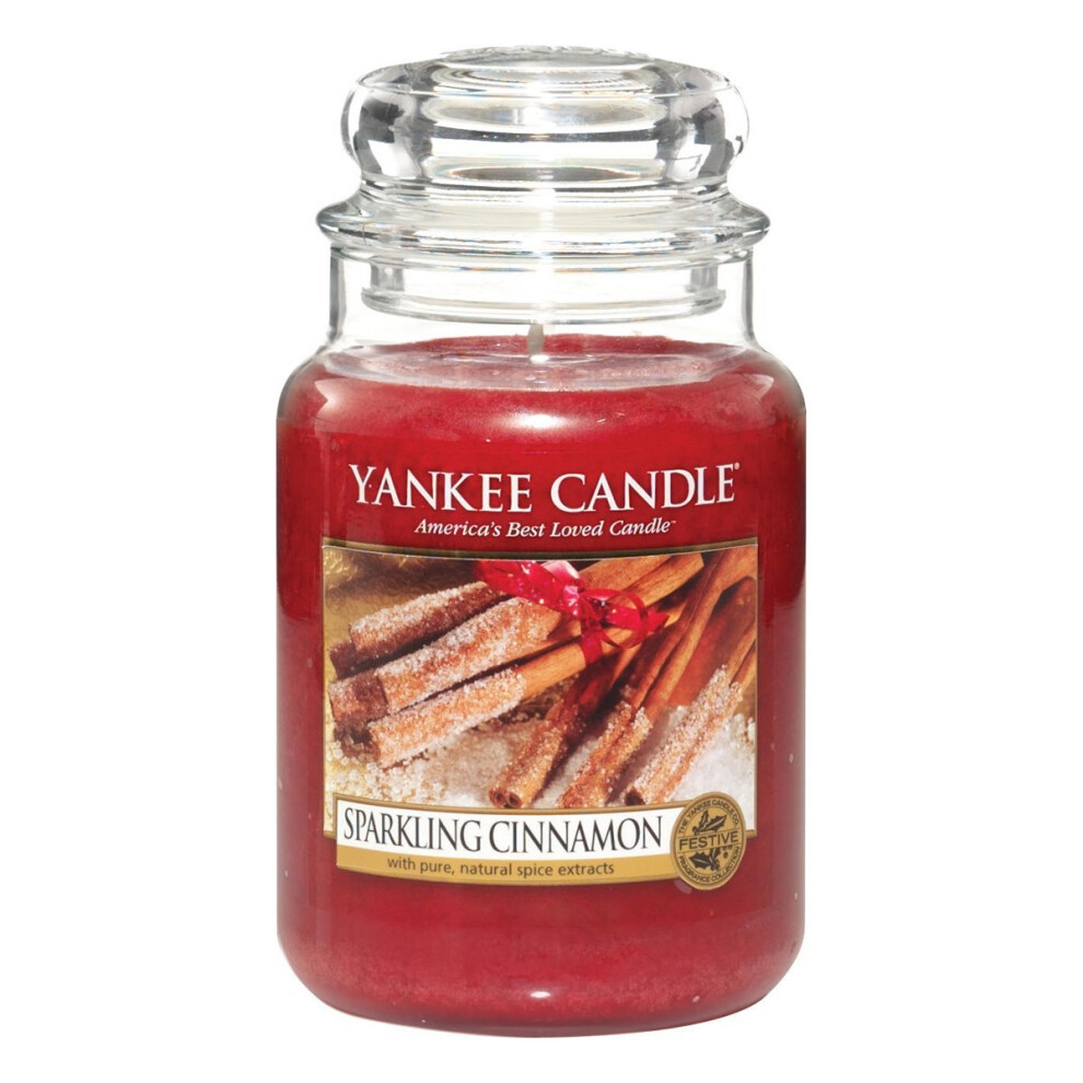 Yankee Candle Large Jar Candle, Sparkling Cinnamon