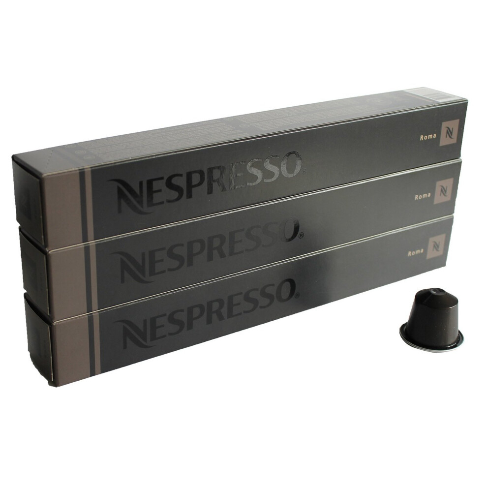 Nespresso Capsules UK - 30x Roma- Original NestlÃ© - Espresso Coffee