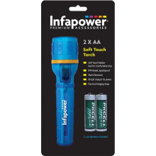Infapower INFA-F020 Splashproof Soft Touch Rubber Extra Bright F8 LED Torch with Shock Resistance, Blue