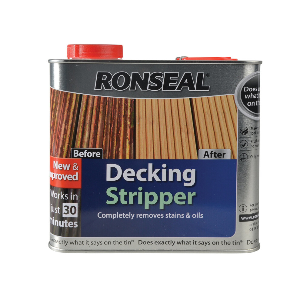 Ronseal DS25L30M Decking Stripper 2.5 Litre, 2.5L