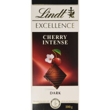Lindt Excellence Cherry Dark Chocolate Bar, 100 g - Pack of 5