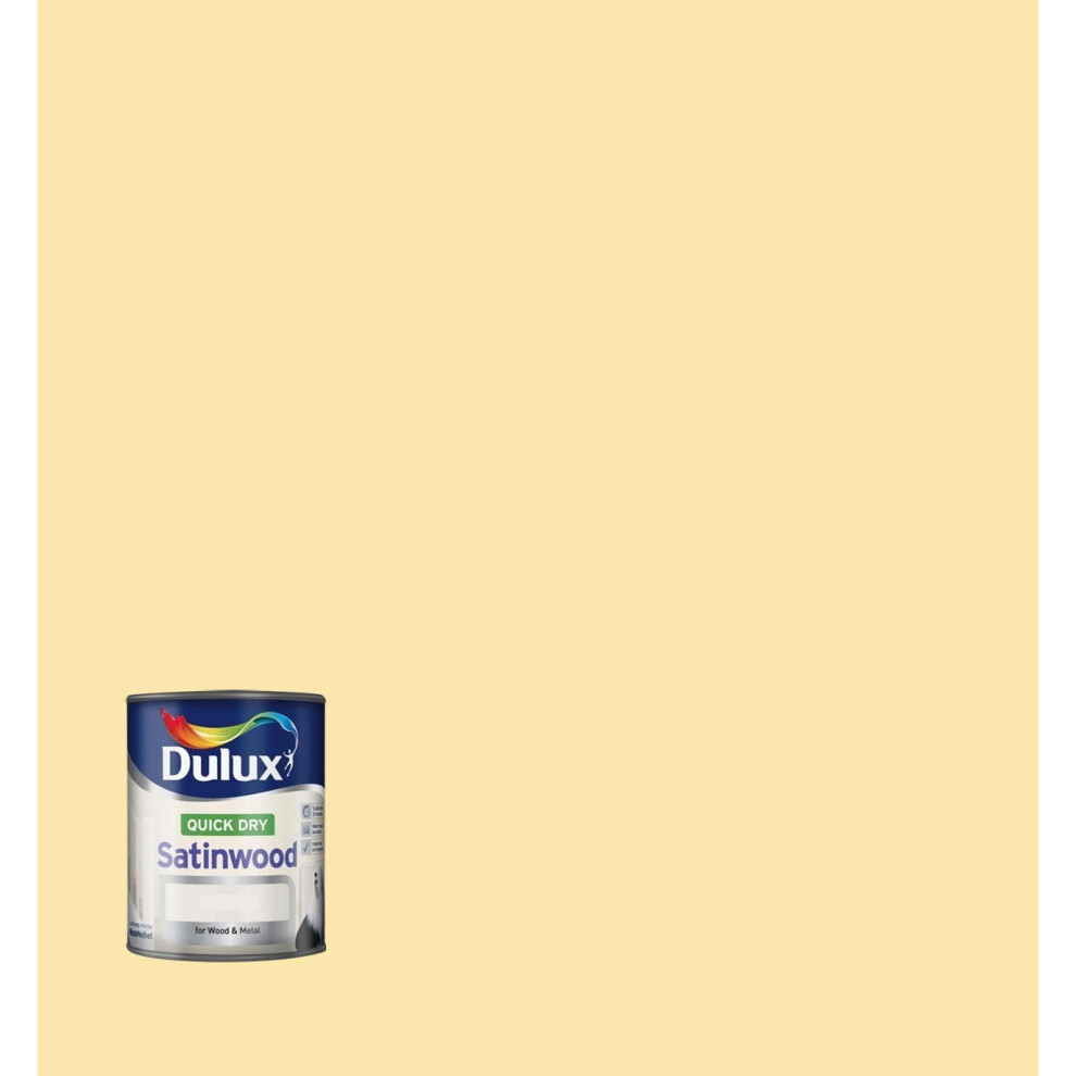 Dulux Quick Dry Satinwood Paint, 750 ml - Vanilla Sundae