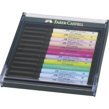Faber-Castell Pastel Tones Pitt Brush Pen (Pack of 12)