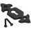 Bulk Hardware BH01796 Fleur-de-Lys Design Open Keyhole Escutcheon - Black Antique 1