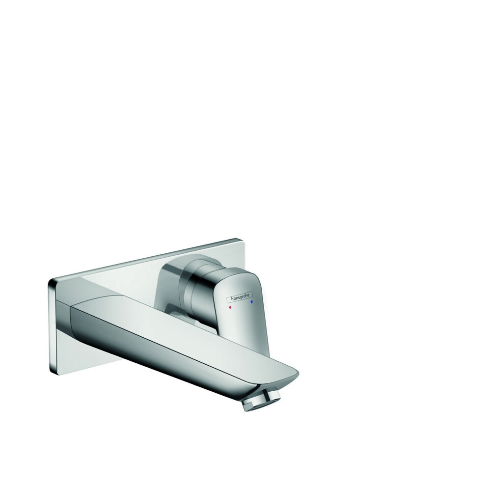 hansgrohe Logis wall-mounted basin mixer tap, 195 mm spout, chrome