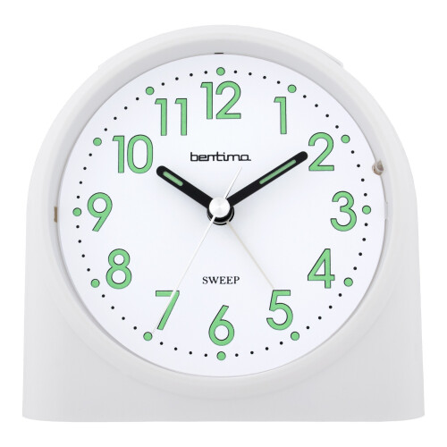 Acctim Acctim 14702 Sweeper One Non-Tick Alarm Clock, White 2