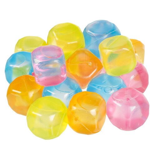 20 Pc Plastic Reusable Square Ice Cubes Multicolour 1