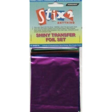10 SHEETS TRANSFER FOILS ASSORTED COLOURS SHINY GREEN ORANGE PURPLE BLUE FUSCHIA