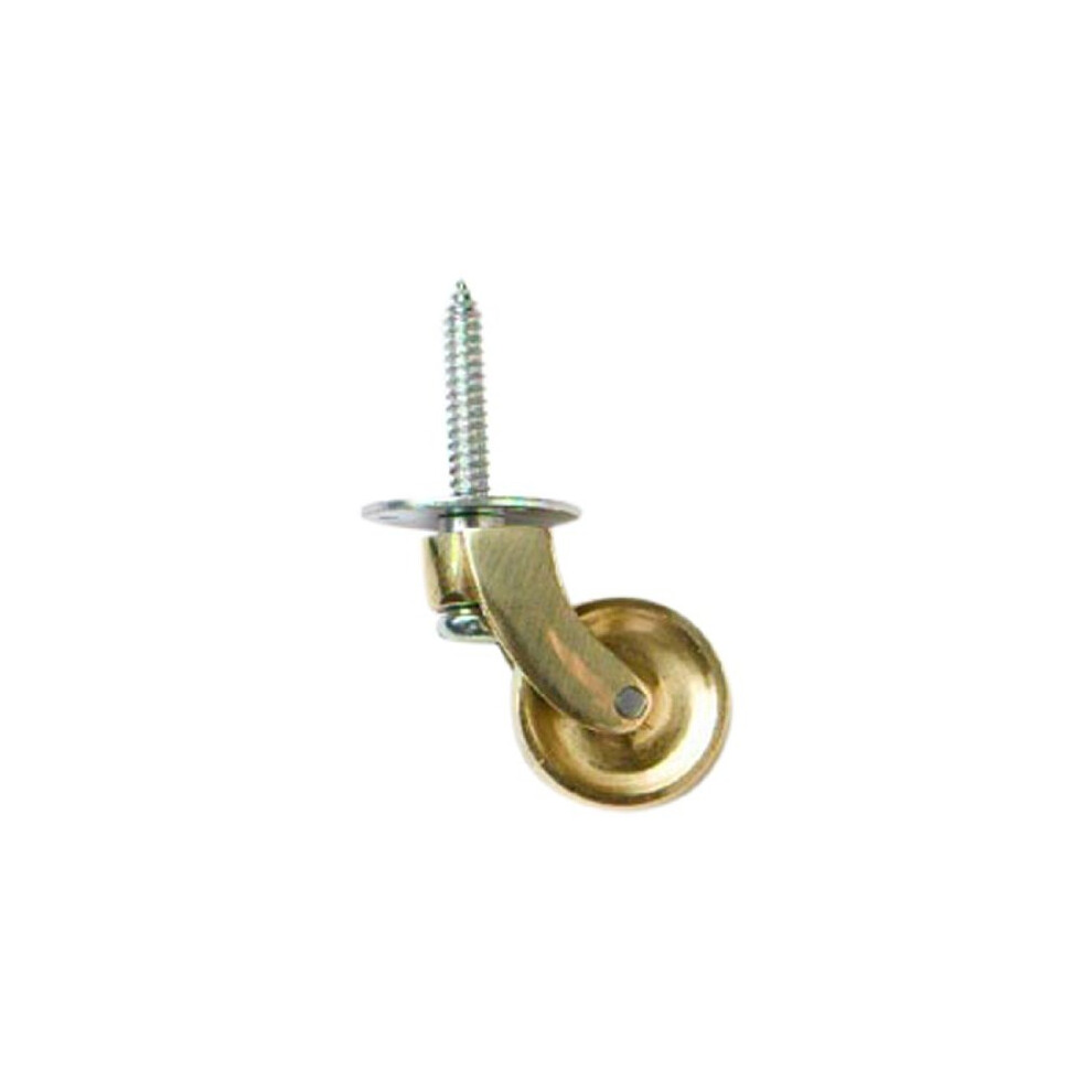 Bulk Hardware Bh01574 Brass Castor Caster Wheels Stem Screw In Type Polished Brass 5013249348340