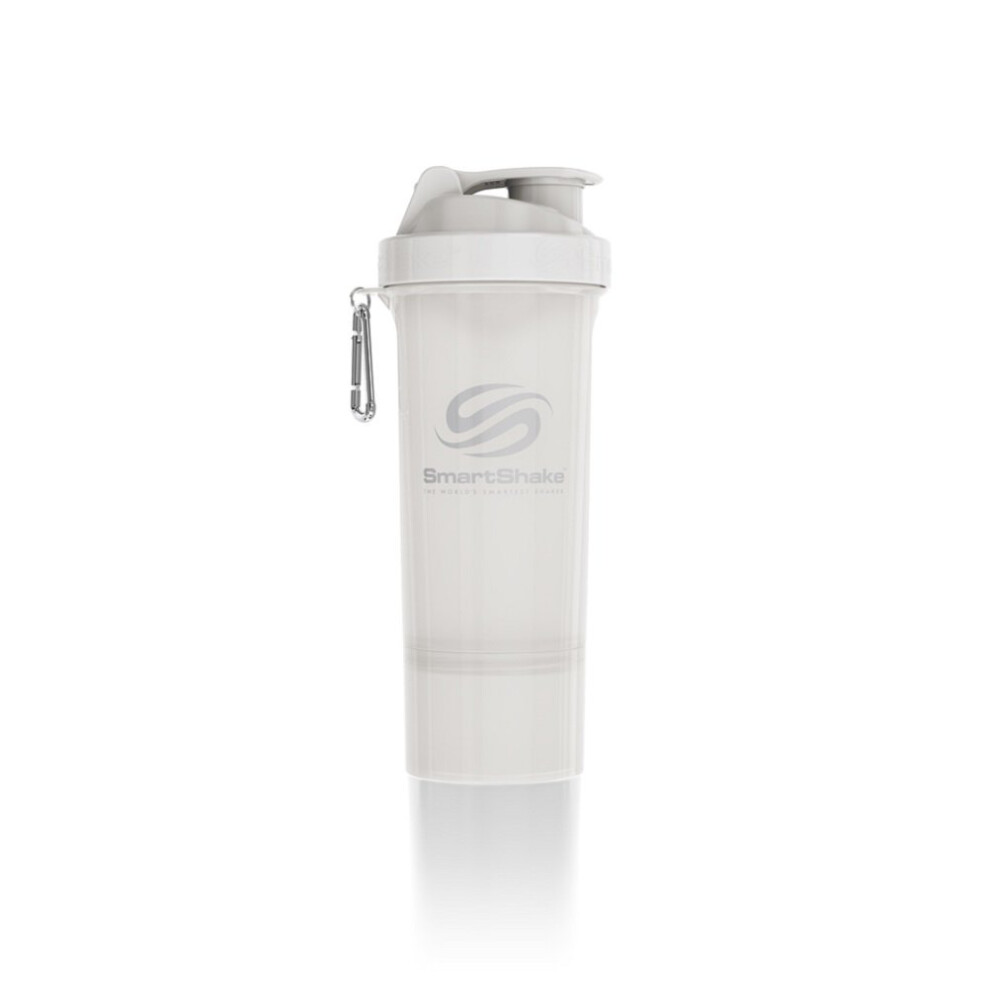 SmartShake Slim Multi-Storage Shaker Bottle 500ml - Neon White