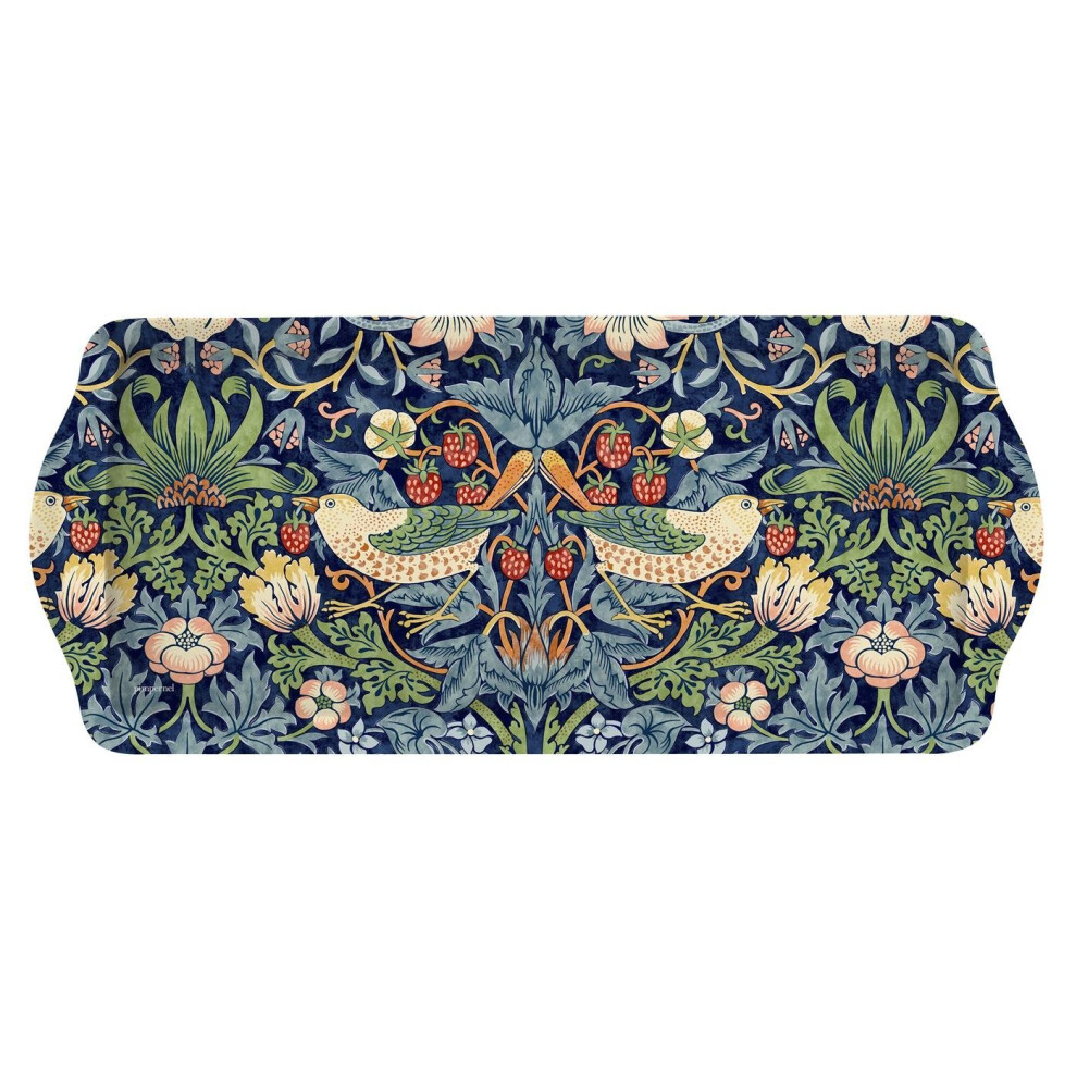Pimpernel Strawberry Thief Sandwich Tray, Multicoloured Blue