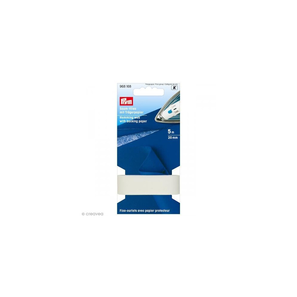 Prym 20 mm 5 m Hemming Web with Backing Paper, White