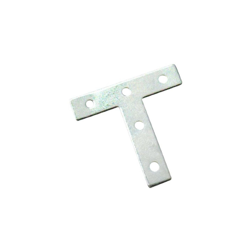 Bulk Hardware Bh01194 Tee Shaped Repair Plates Brackets Braces Zinc Plated, 75 Mm (3 Inch) - Pack Of 10 5013249344502
