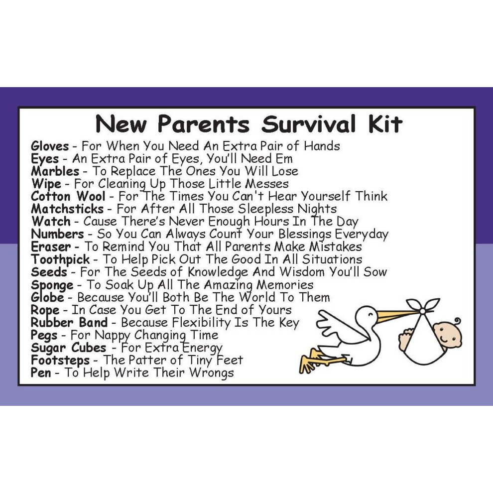 New mum best sale survival kit funny