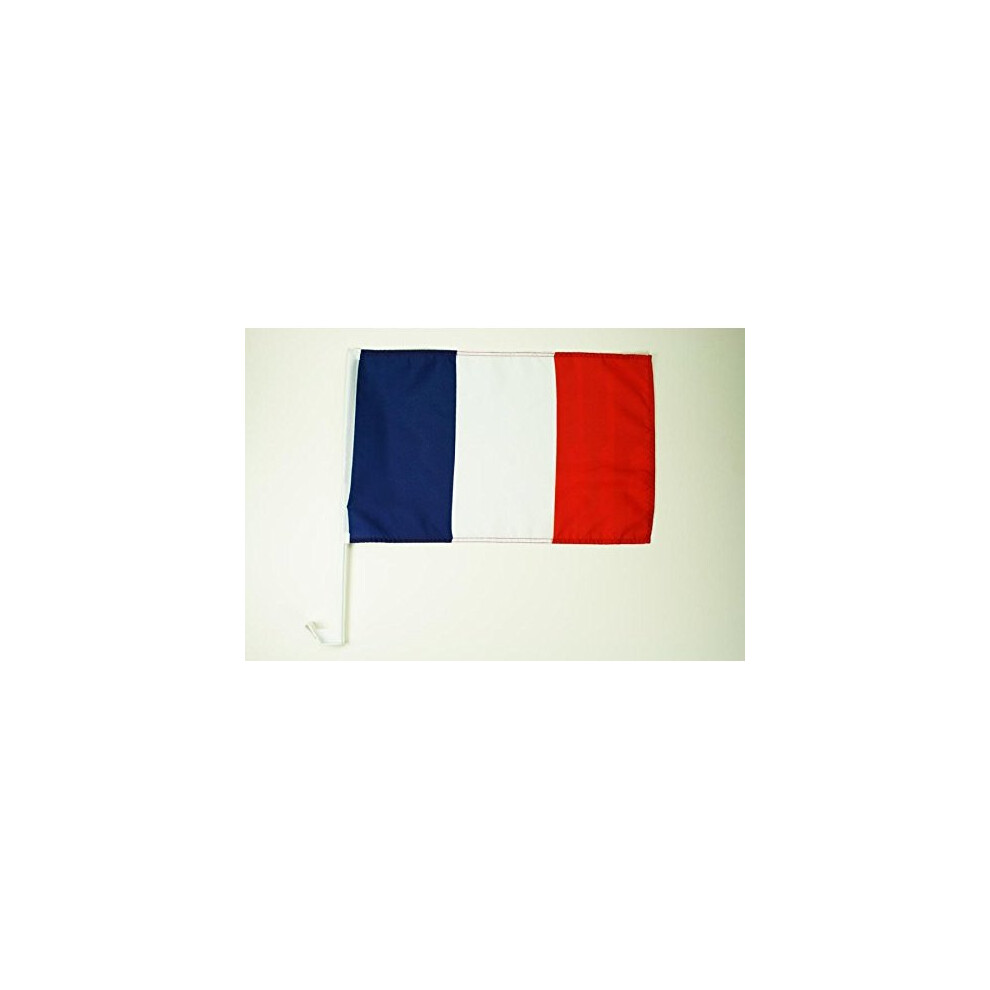Az Flag France Car Flag 18'' X 12'' - French Car Flags 30 X 45Cm - Banner 18X12 Inches Plastic Stick 3700733808139