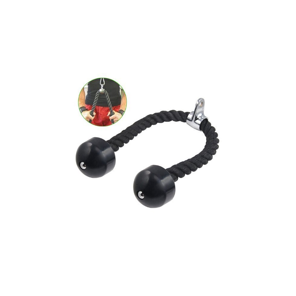 Accessotech Heavy Duty Black Tricep Rope Attachment Bodybuilding Plastic End Lat Cord Gym