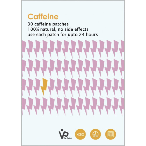 Vie Patch CAFFEINE PATCHES Pack of 30, 100 Natural, No side effects