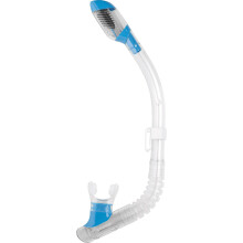 Cressi Mini Dry Snorkel, Clear/Blue
