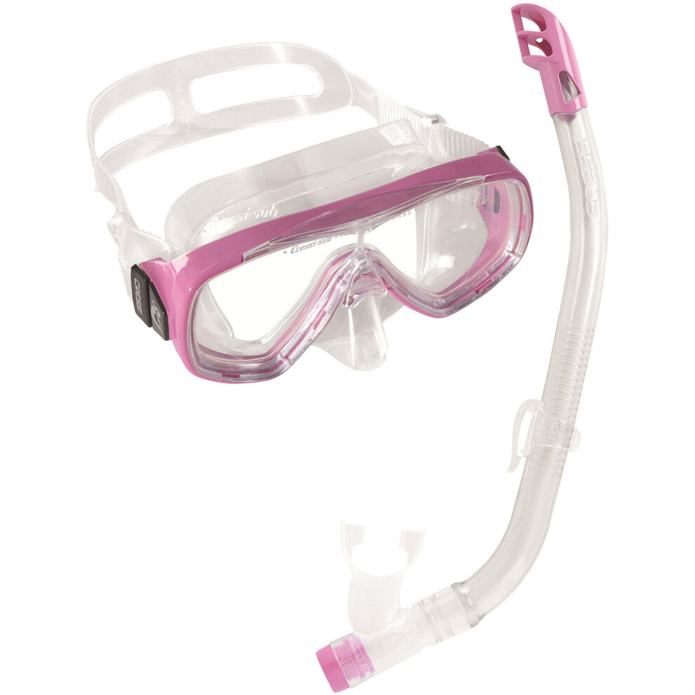 Cressi Ondina Vip Sil Junior Snorkeling Combo, Pink