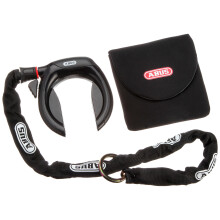 ABUS 4960 LH NKR Lock, Connection Chain and Carrying Bag Set - Black