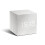 Gingko Cube White Click Clock with White LED 1