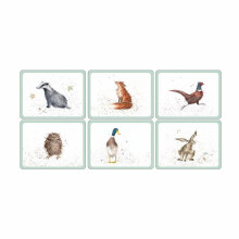 Pimpernel MDF with Cork Back Wrendale Designs Placemats, Set of 6, Multi-Colour