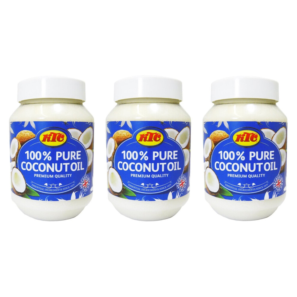 KTC 100% Pure Coconut Multipurpose Oil 500ml Jar x 3 Qty (pack of 3) - Used for Hair, Cooking, Moisturiser-image-OPC-PPG2T9-NEW