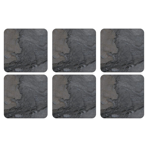 Pimpernel Pimpernel Midnight Slate Coasters - Set of 6