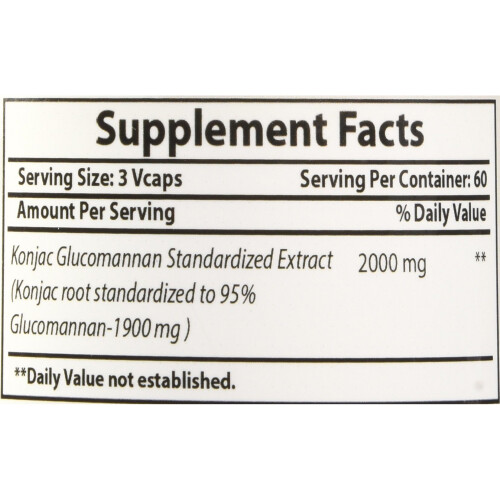 Best Naturals Konjac Root 2000mg, 180 Count 1