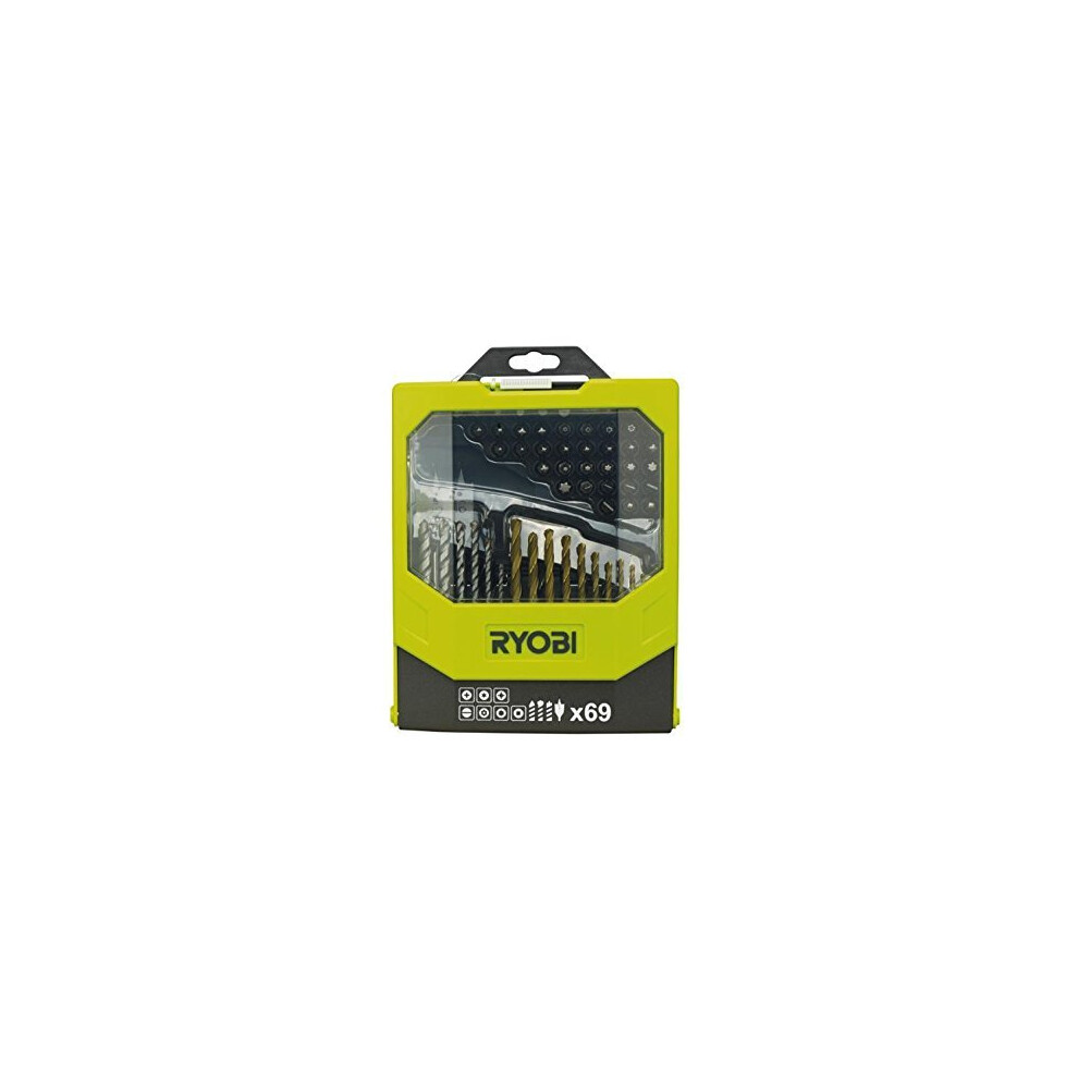 Ryobi RAK69MIX Mixed Drilling and Driving Bit Set, 69 Piece