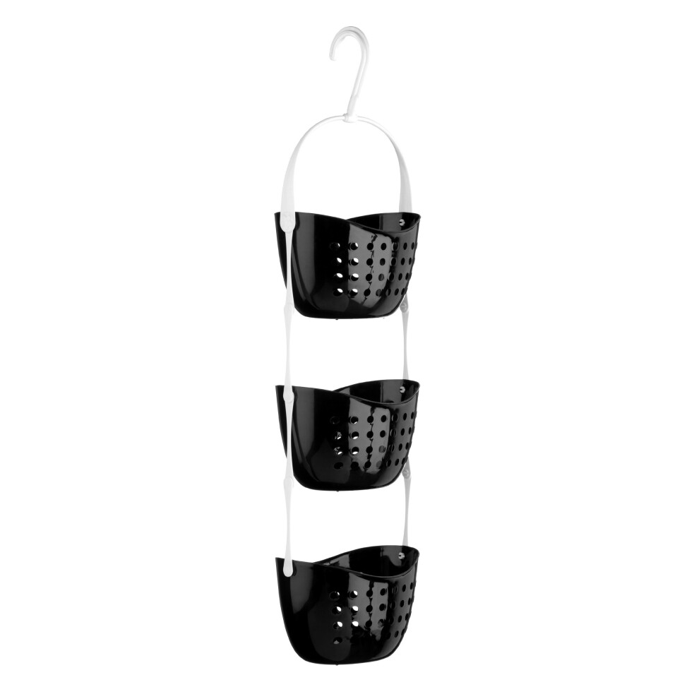 Premier Housewares 3-Tier Shower Caddy - Black